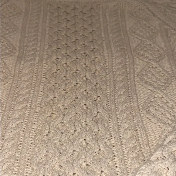 3201103 L.L. Bean Signature Women Cotton Fisherman Cable Tunic Sweater Beige XS - Picture 3 of 13